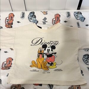 Zara kids disney T-Shirt with Mickey and Pluto Graphic